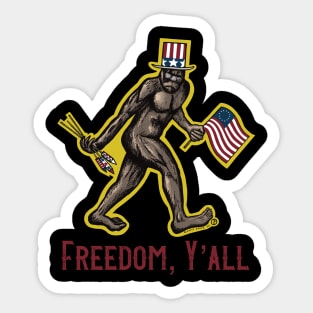 Freedom, Y’all Bigfoot Sticker